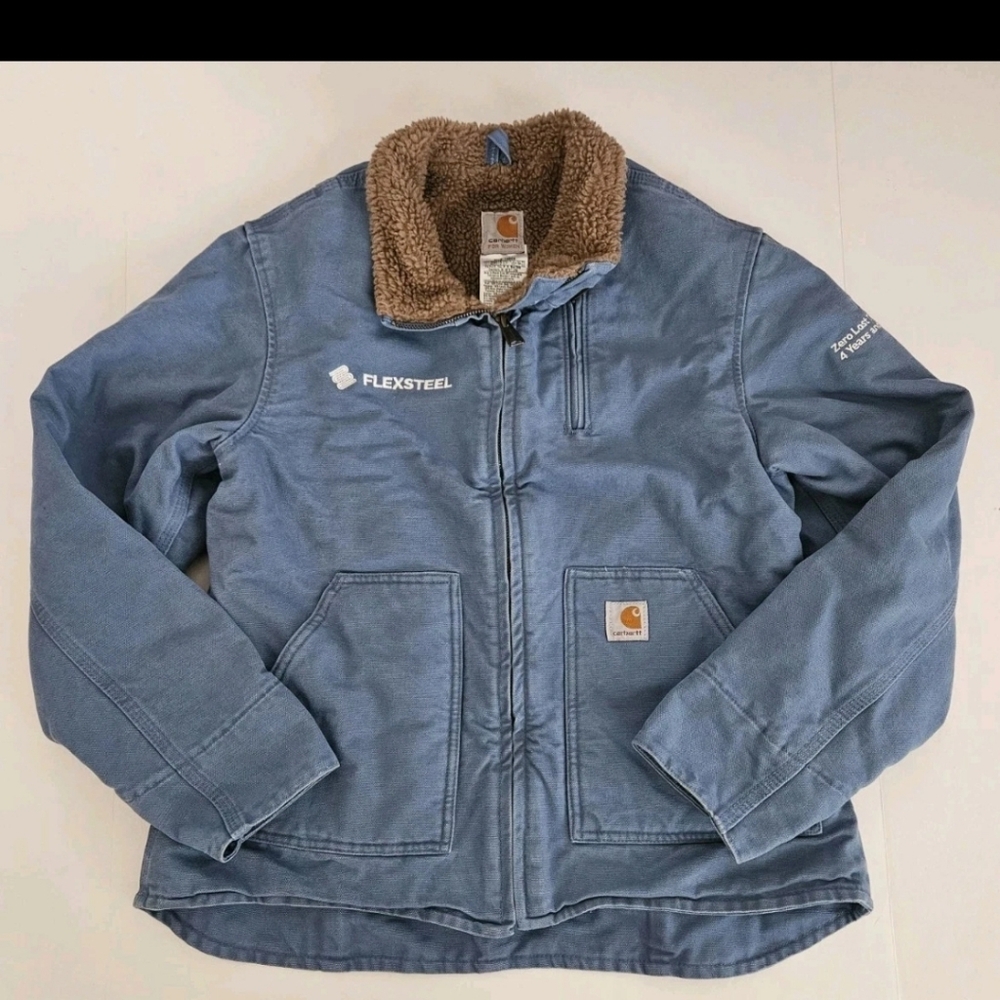 Vintage Y2K Carhartt WOMENS WJ022 FHB blue arctic work wear jacket